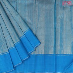 Azure Blue Kanchipuram Silk Saree