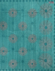 Turquoise Blue Kosa Embroidery Saree