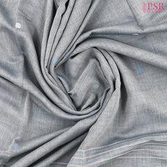 Pewter Grey Byloom Cotton Saree