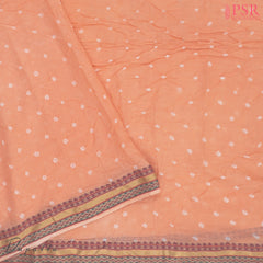 Light Cantaloupe Orange Bandhini Dress Material