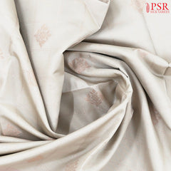 Pearl Grey Soft Art Silk Saree