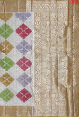 Beige & Multicolor Silk Cotton Saree