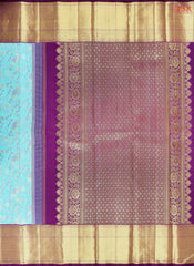 Turquoise Blue Bridal Kanchipuram Silk Saree