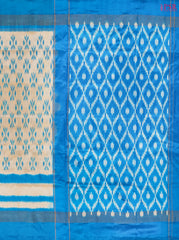 Bisque Beige Pochampally Silk Saree