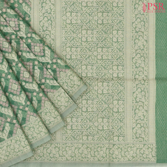 Green Manipuri Cut Wok Saree