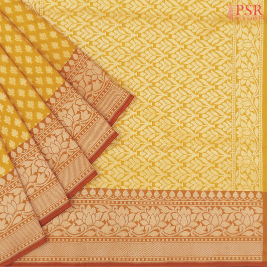 Mustard Yellow Summer Silk Saree