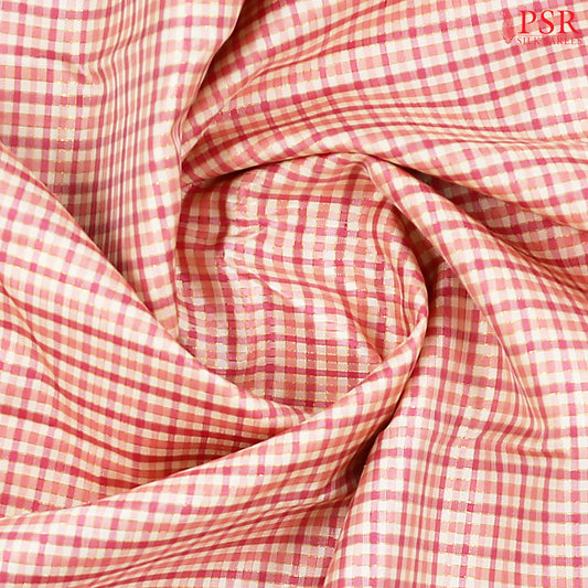 Beige & Pink Kanchipuram Silk Saree