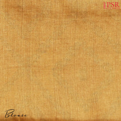 Mustard Yellow Banaras Tussar Silk Saree