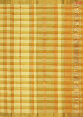 Lemon Yellow Mangalagiri Cotton Saree