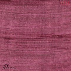 Burgundy Semi Dupion Saree