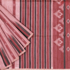 Puce Pink Ghicha Cotton Saree