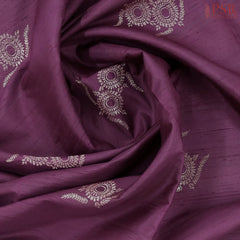 Dark Magenta Purple Jute Soft Silk Saree