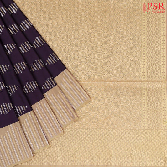 Aubergine Soft Art Silk Saree