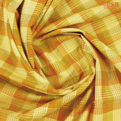 Lemon Yellow Mangalagiri Cotton Saree