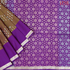 Mocha Brown Soft Silk Saree