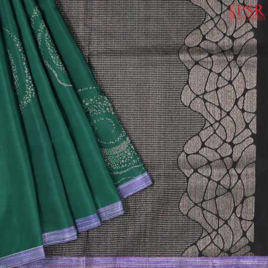 Dark Green Soft Silk Saree