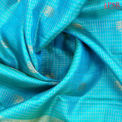 Chintamani Blue Kanchipuram Silk Saree
