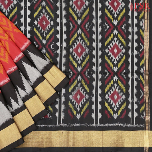 Red Pochampally Soft Silk Saree