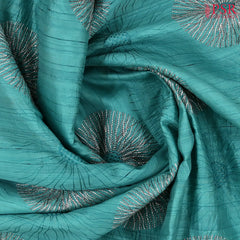 Turquoise Blue Kosa Embroidery Saree