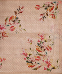 Peach Semi Dupion Saree