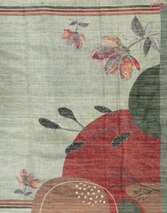 Sage Green Semi Dupion Saree