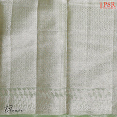 Bud Green Banaras Tussar Silk Saree