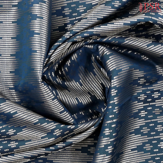 Prussian Blue Kanchipuram Silk Saree