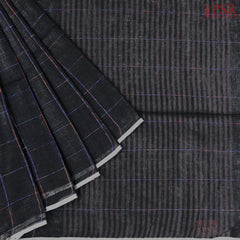 Black Linen Saree