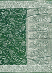 Dark Green Georgette Saree
