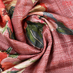Onion Pink Semi Dupion Saree