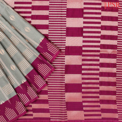 Grey Soft Art Silk Saree