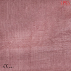 Onion Peach Banaras Tussar Silk Saree