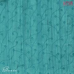 Turquoise Blue Kosa Embroidery Saree