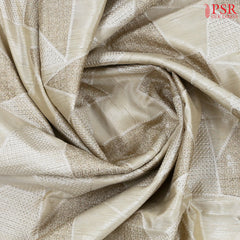 Beige Green Silk Saree
