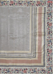 Grey Semi Dupion Saree