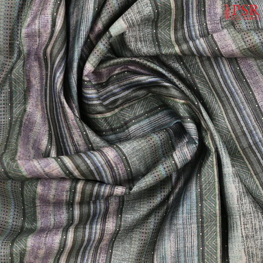 Teal Kadhi Tussar Silk Saree