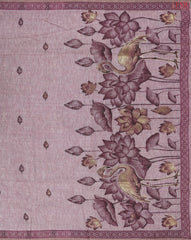 Mauve Purple Ghicha Cotton Saree