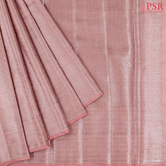 Onion Peach Chiniya Silk Saree