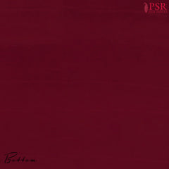 Beige & Wine Red Tussar Silk Dress Material