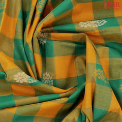 Green & Mustard Yellow Kovai Cotton Saree