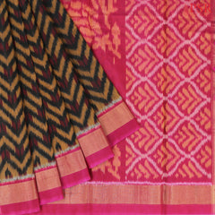 Black Patola Silk Cotton Saree