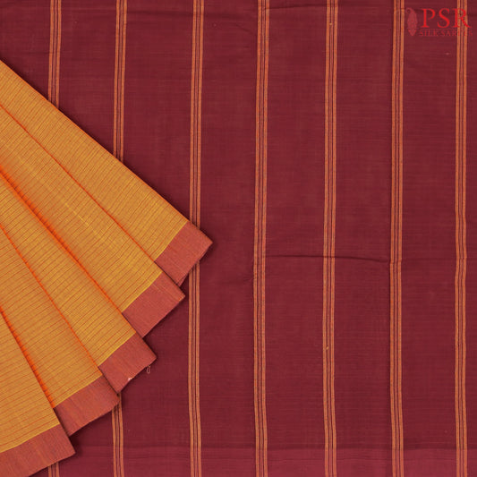 Orange Kanchi Cotton Saree