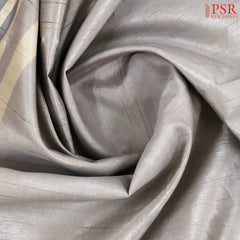 Grey Semi Dupion Saree