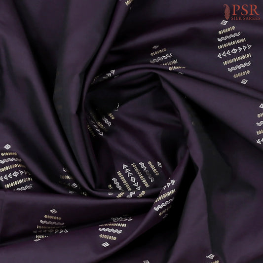 Aubergine Soft Art Silk Saree