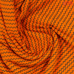 Orange Cotton Print Running Material