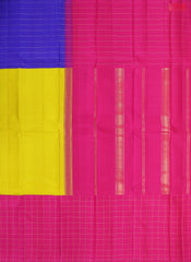 Yellow Kanchipuram Ganga Jamuna Silk Saree