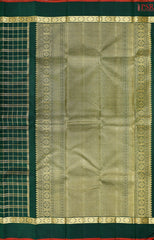 Dark Green Kanchipuram Silk Saree