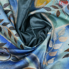 Ajanta Blue Kadhi Tussar Silk Saree