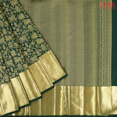 Dark Green Bridal Kanjivaram Silk Saree