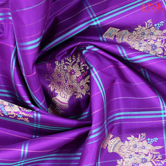Dark Purple Kanchipuram Silk Saree